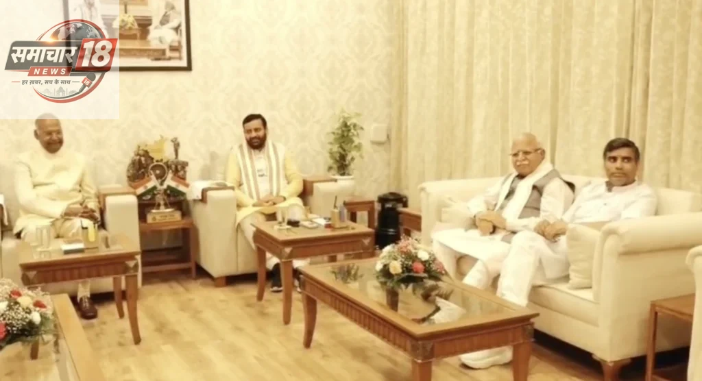मुख्यमंत्री नायब सिंह सैनी ने पूर्व राष्ट्रपति रामनाथ कोविंद का किया स्वागत