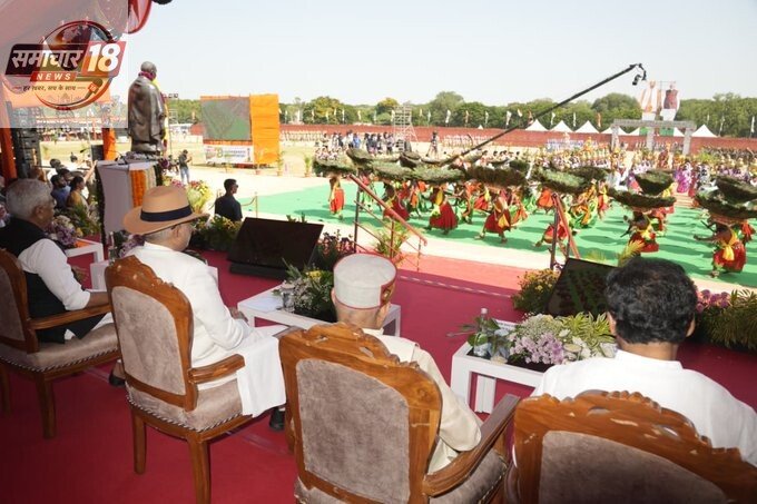 Vice-President Shri C. P. Radhakrishnan witnessed evocative cultural performances at Parade Ground, Secunderabad, portraying the struggle, valour and sacrifices of the people during the liberation and integration of Hyderabad.